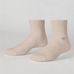 NWT, Fabletics The Everyday Quarter Crew Socks, Indigo, White, Grey, Khaki, S/M